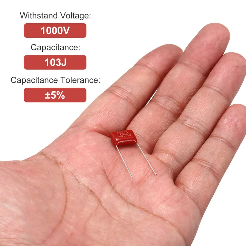 20Pcs CBB22 1000V 103J 5% Tolerance Metallized Polypropylene Film Capacitors