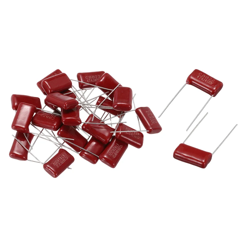 20Pcs CBB22 400V 474J 5% Tolerance Metallized Polypropylene Film Capacitors