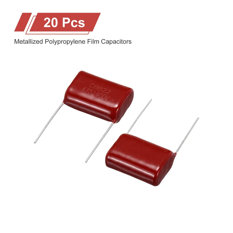 20Pcs CBB22 400V 475J 5% Tolerance Metallized Polypropylene Film Capacitors