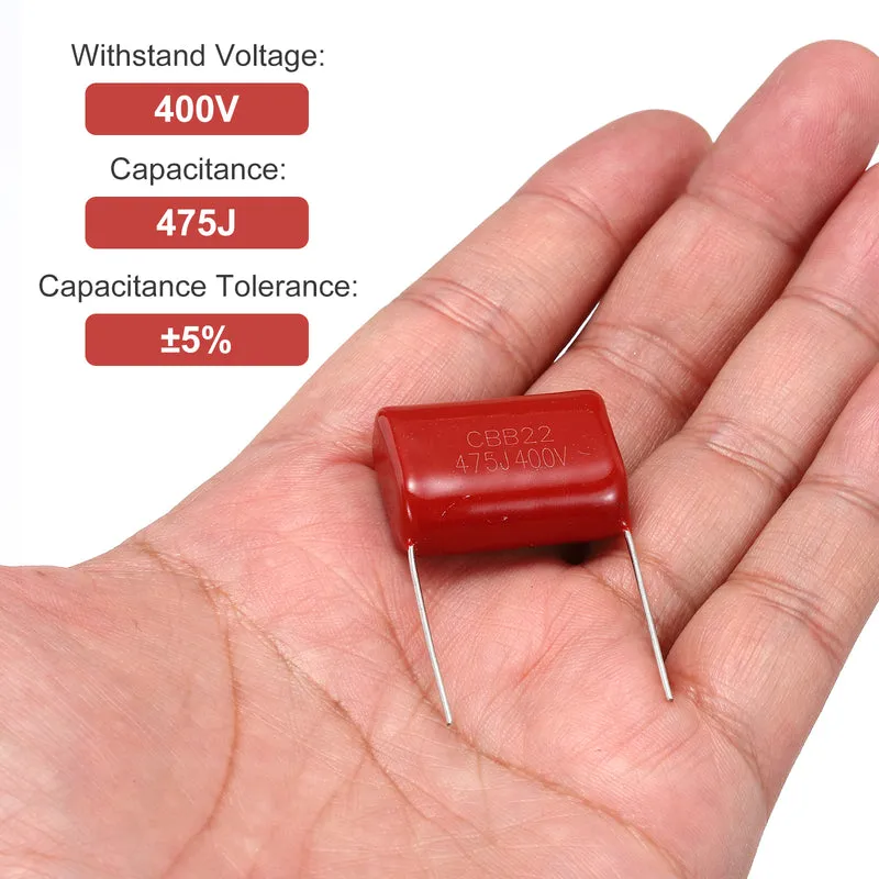 20Pcs CBB22 400V 475J 5% Tolerance Metallized Polypropylene Film Capacitors