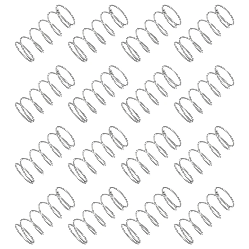 30Pcs Compression Spring 304 Stainless Steel, 1mm Wire, 16x35mm (ODxL)