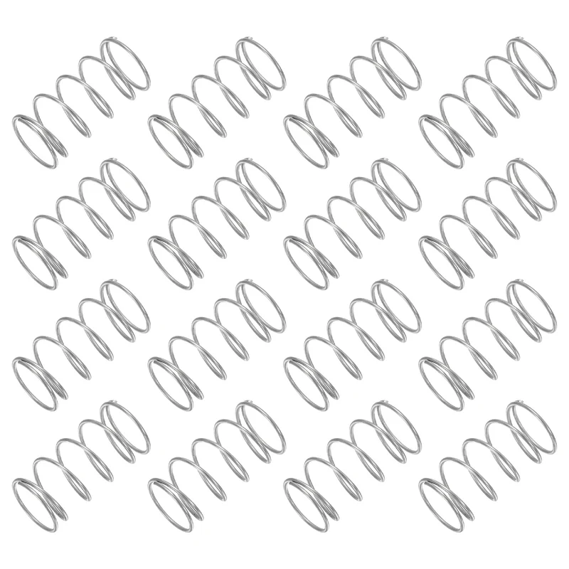 30Pcs Compression Spring 304 Stainless Steel, 1mm Wire, 16x30mm (ODxL)