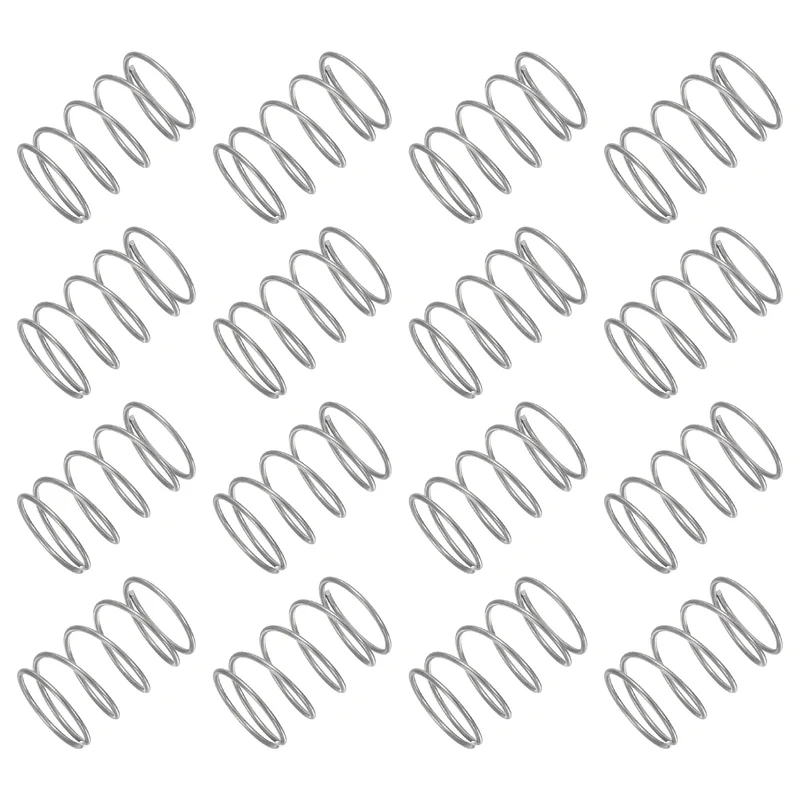 30Pcs Compression Spring 304 Stainless Steel, 1mm Wire, 16x25mm (ODxL)