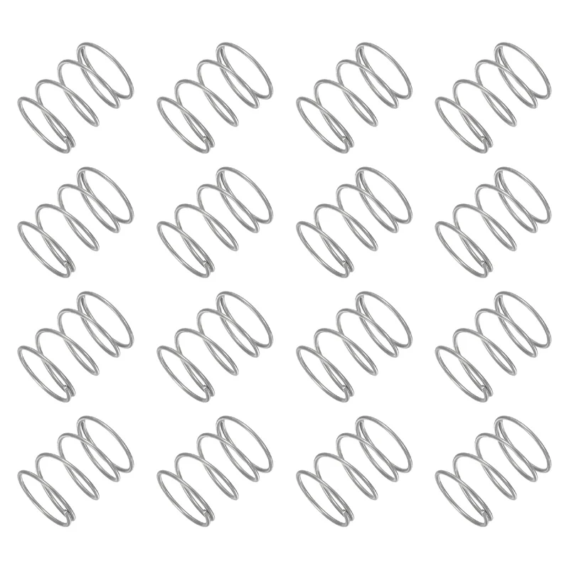 30Pcs Compression Spring 304 Stainless Steel, 1mm Wire, 16x20mm (ODxL)