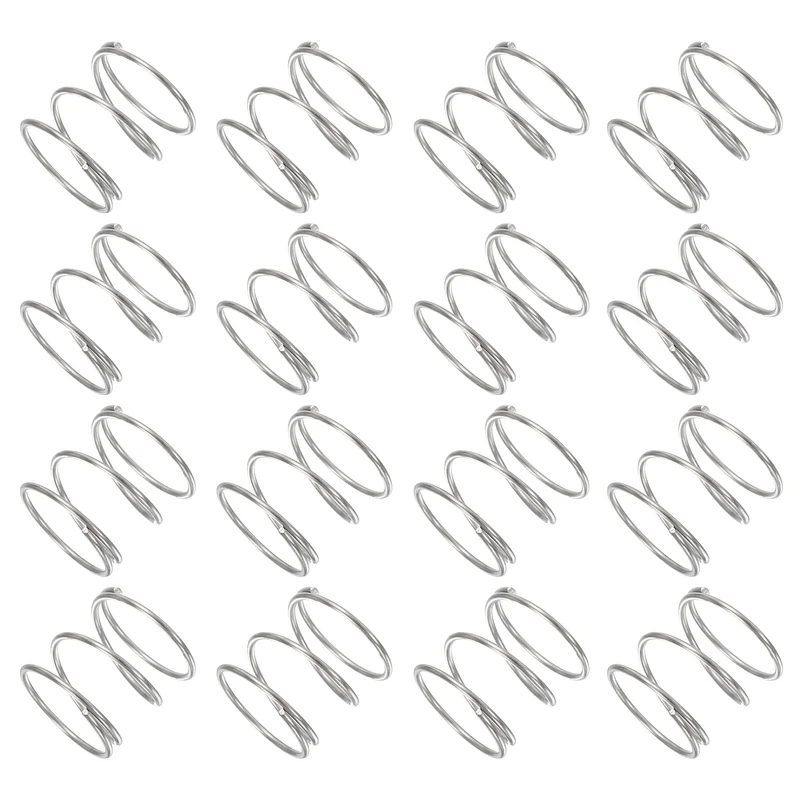 30Pcs Compression Spring 304 Stainless Steel, 1mm Wire, 16x15mm (ODxL)