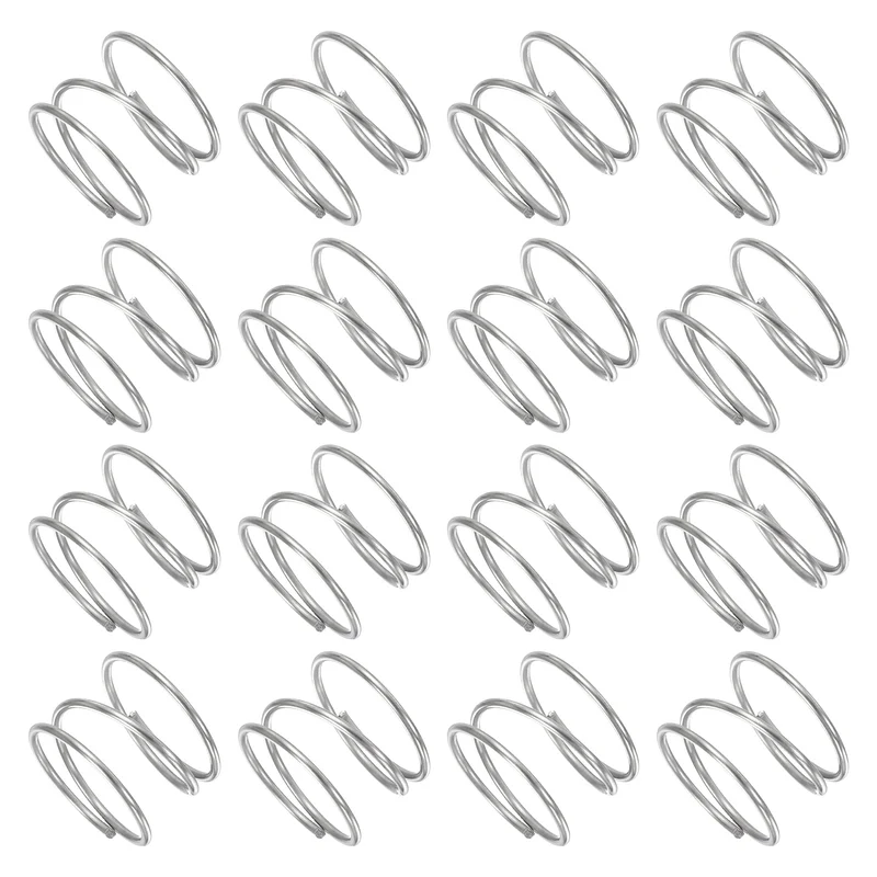 30Pcs Compression Spring 304 Stainless Steel, 1mm Wire, 16x10mm (ODxL)