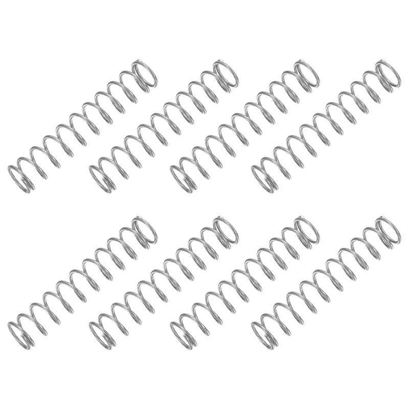 30Pcs Compression Spring 304 Stainless Steel, 1mm Wire, 10x50mm (ODxL)