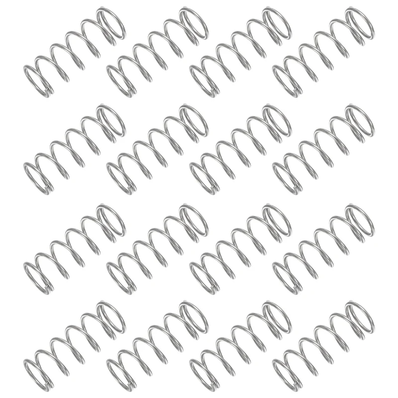 30Pcs Compression Spring 304 Stainless Steel, 1mm Wire, 10x25mm (ODxL)