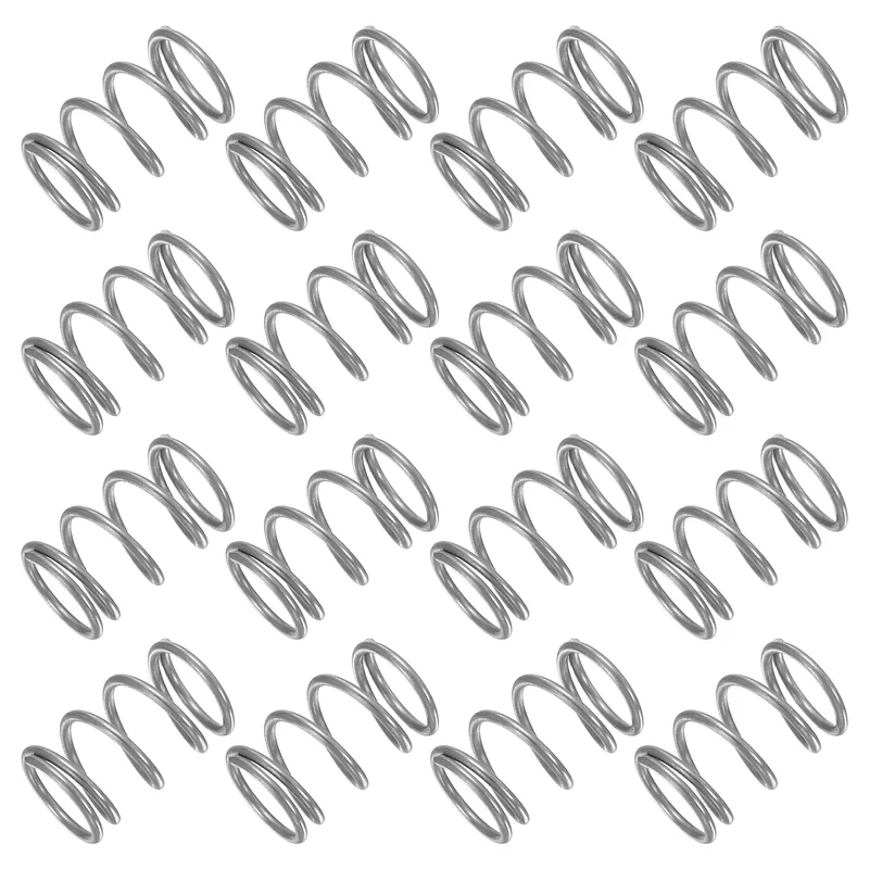 30Pcs Compression Spring 304 Stainless Steel, 1mm Wire, 10x15mm (ODxL)
