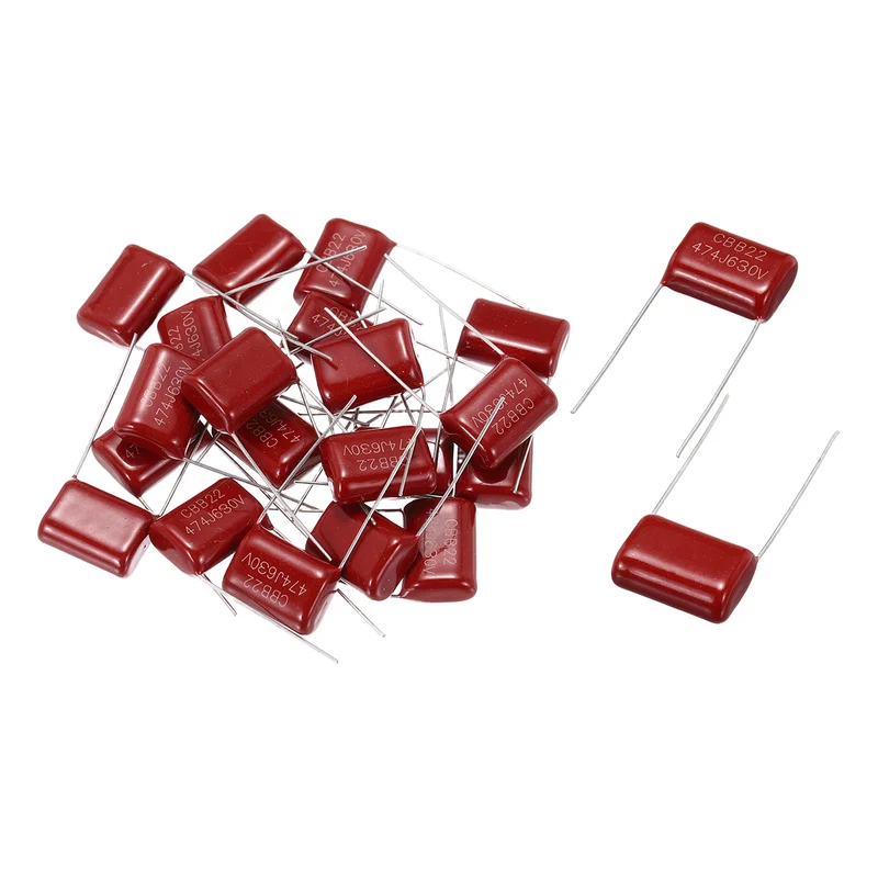 20Pcs CBB22 630V 474J 5% Tolerance Metallized Polypropylene Film Capacitors