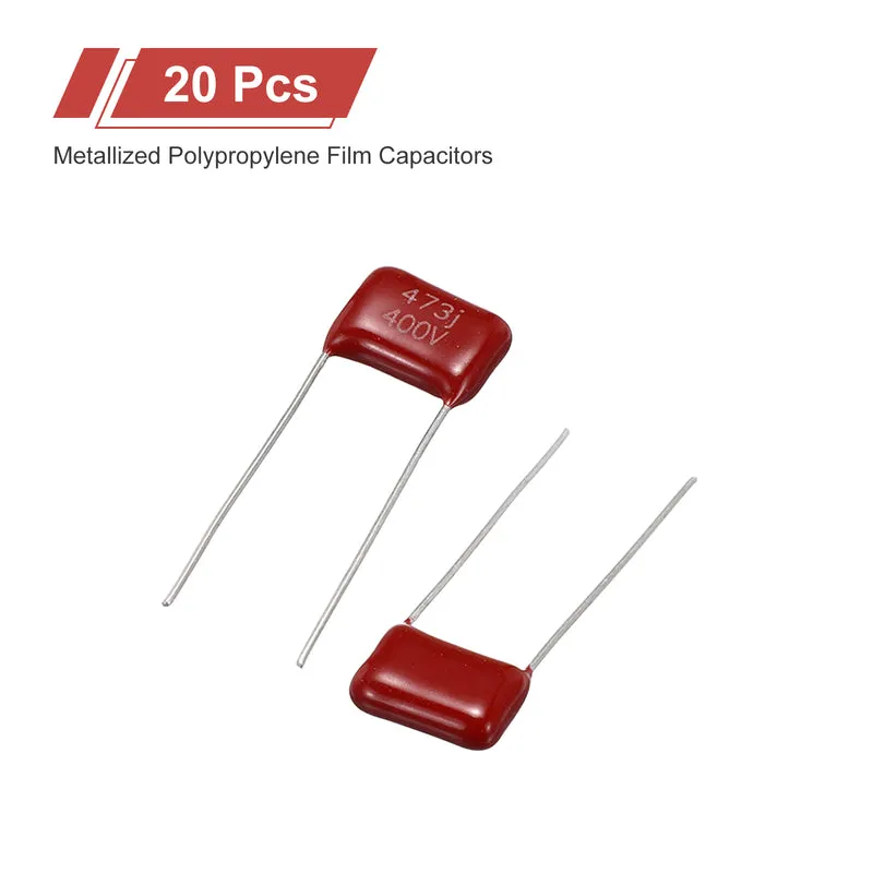 20Pcs CBB22 400V 473J 5% Tolerance Metallized Polypropylene Film Capacitors