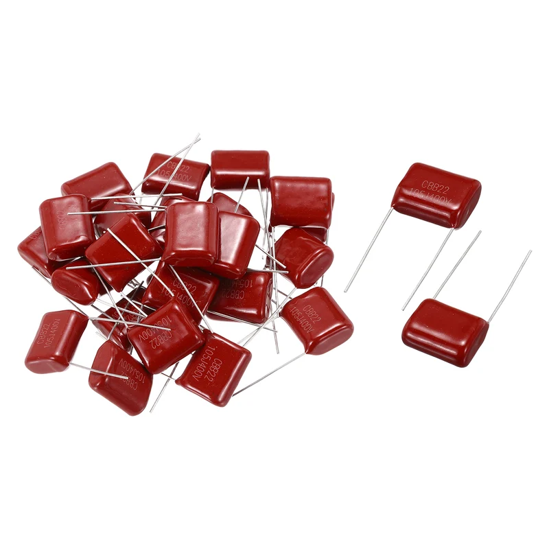 20Pcs CBB22 400V 105J 5% Tolerance Metallized Polypropylene Film Capacitors