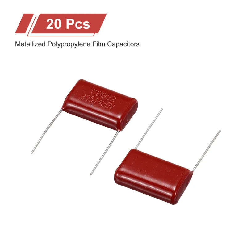 20Pcs CBB22 400V 335J 5% Tolerance Metallized Polypropylene Film Capacitors