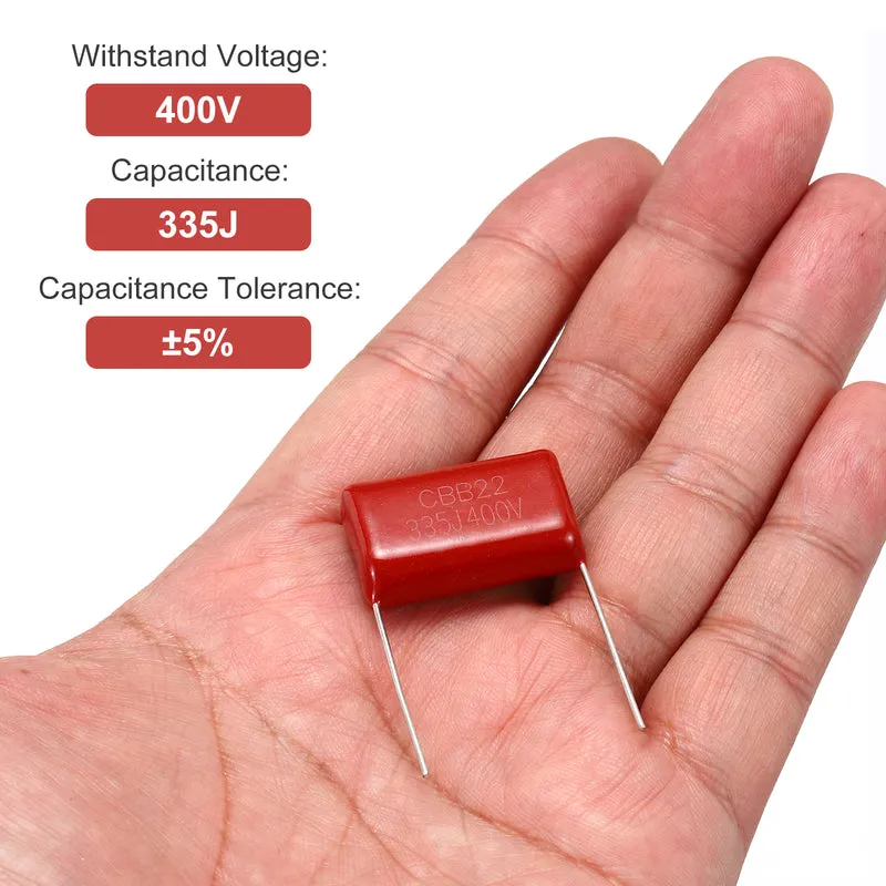 20Pcs CBB22 400V 335J 5% Tolerance Metallized Polypropylene Film Capacitors