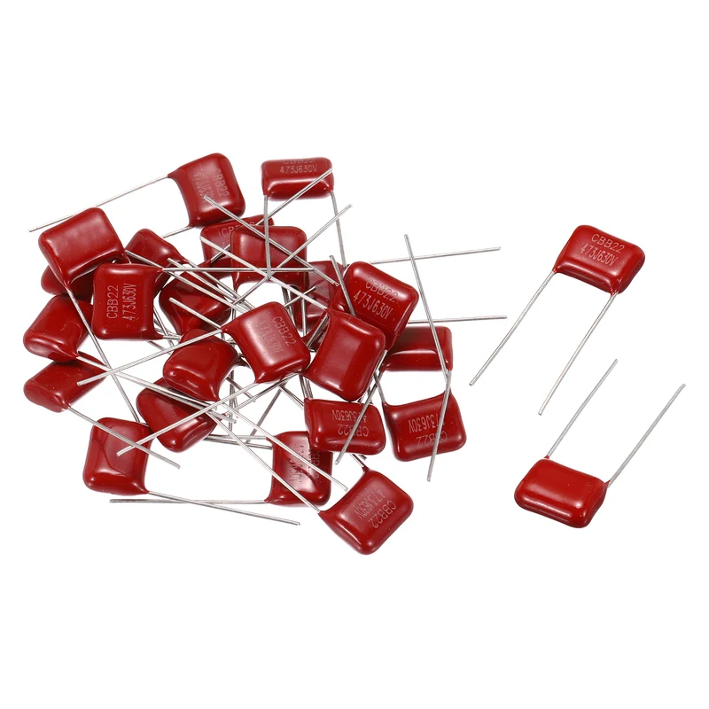 20 Pcs CBB22 630V 473J 5% Tolerance Metallized Polypropylene Film Capacitors