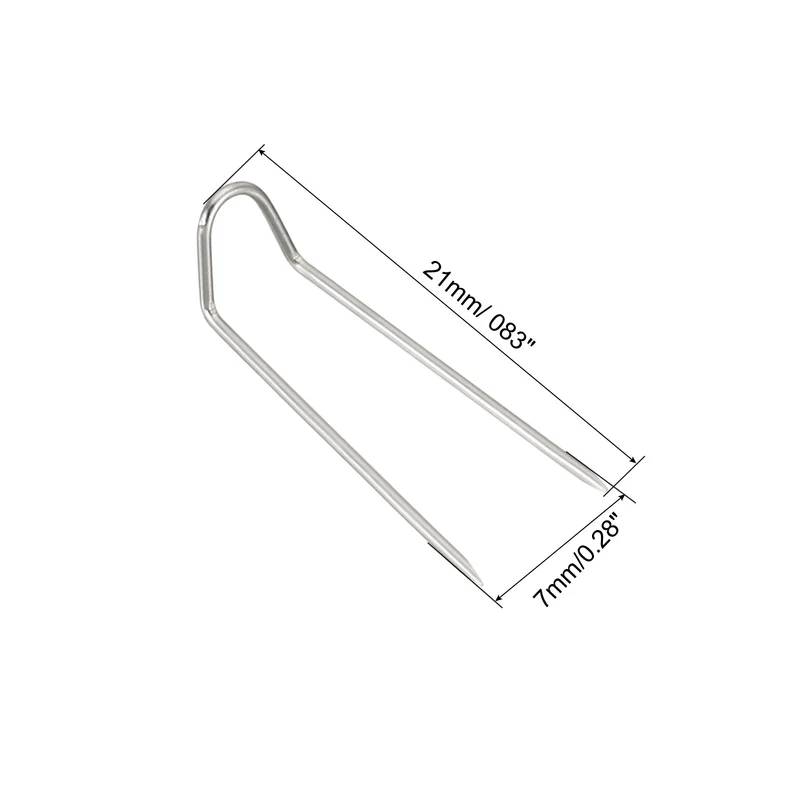 Fork Pins, 200 Pcs Stainless Steel Sewing U-Pins 0.8" Double Blocking Pin for Sewing Jewelry Fabric Craft DIY, Silver