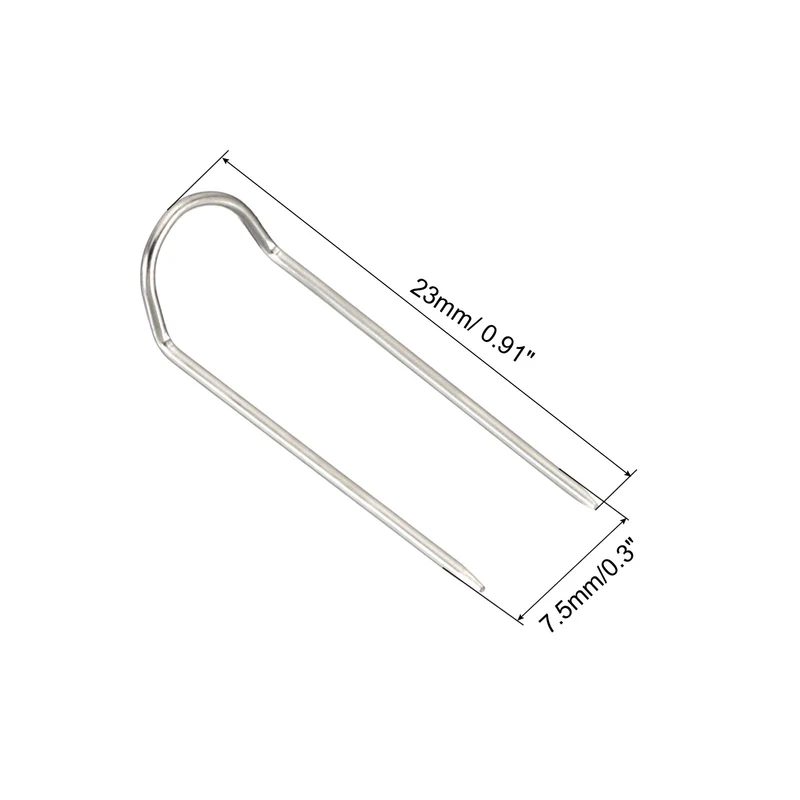 Fork Pins, 200 Pcs Stainless Steel Sewing U-Pins 0.9" Double Blocking Pin for Sewing Jewelry Fabric Craft DIY, Silver