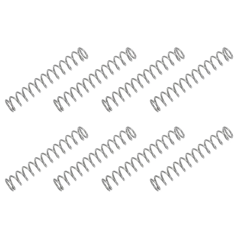 30Pcs Compression Spring 304 Stainless Steel, 1mm Wire, 8x50mm (ODxL)