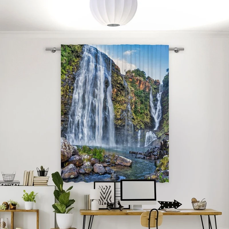 Vorhang Motiv 'Wasserfall Suedafrika'