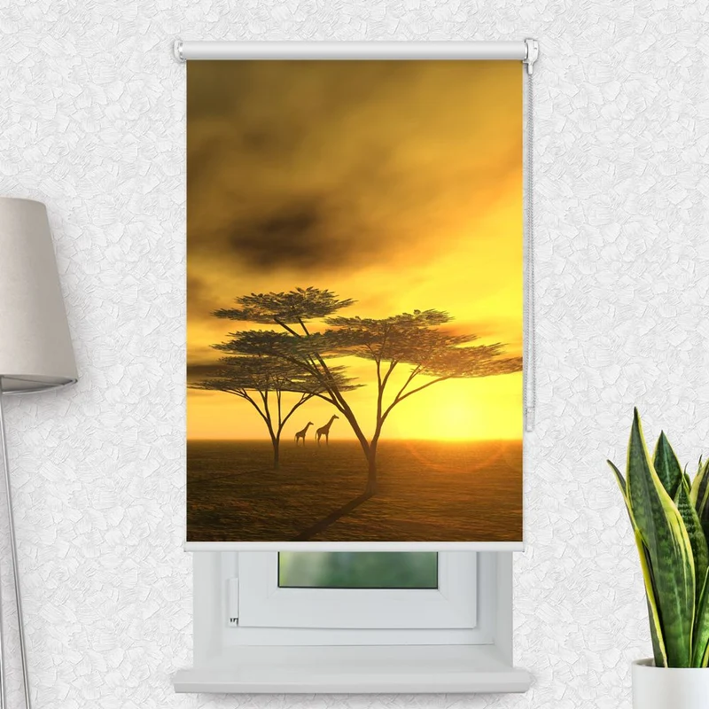 Motivrollo 'Afrika Giraffen' | Bis B 430 x H 440 cm