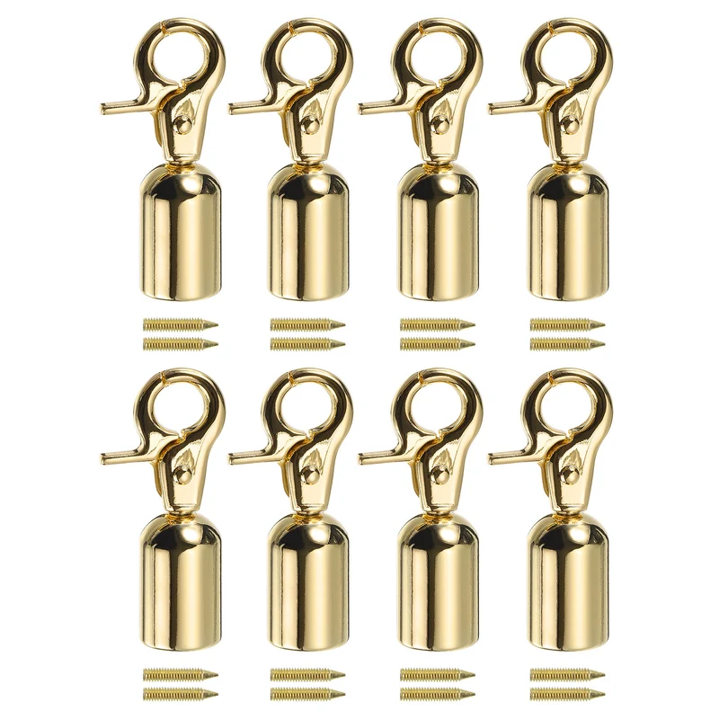 8Pack 0.51" Cord End Cap Terminator Cord for Tassel Jewelry Making Gold