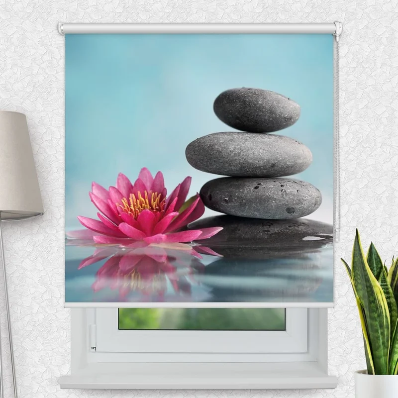 Motivrollo 'Spa Zen Stones' | Bis B 430 x H 440 cm