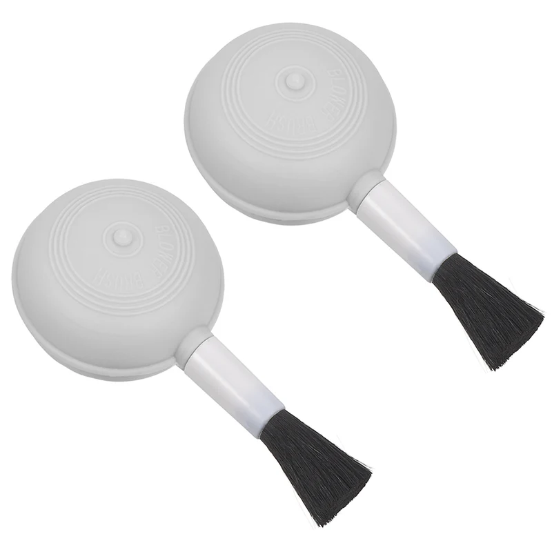 Air Dust Blower and Soft Brush 2Pack 20mm Keyboard Cleaning Brush for Laptop Computer Screens Keyboard Window Gray