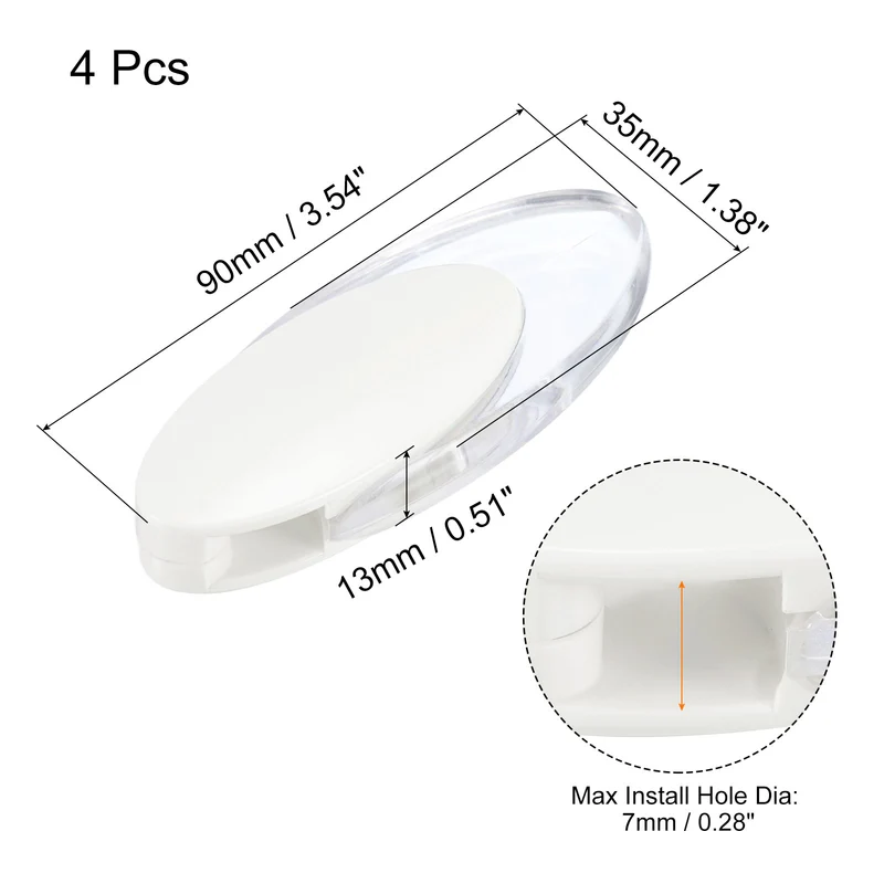 Blind Cord Weight, 4Pcs 90mm Curtain Window Shutter Beaded Chain Handle, White