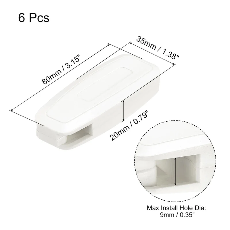 Blind Cord Weight, 6Pcs 80mm Curtain Window Shutter Beaded Chain Handle, White