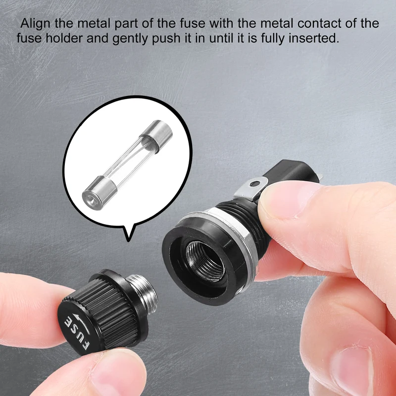 10pcs Panel Mounted Fuse Holders 250V 125V 20A 10pcs Fast-Blow Glass Fuses