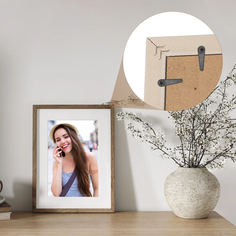 120pcs 0.83" Picture Frame Backing Clips with Screw, Pointer-Shaped Black
