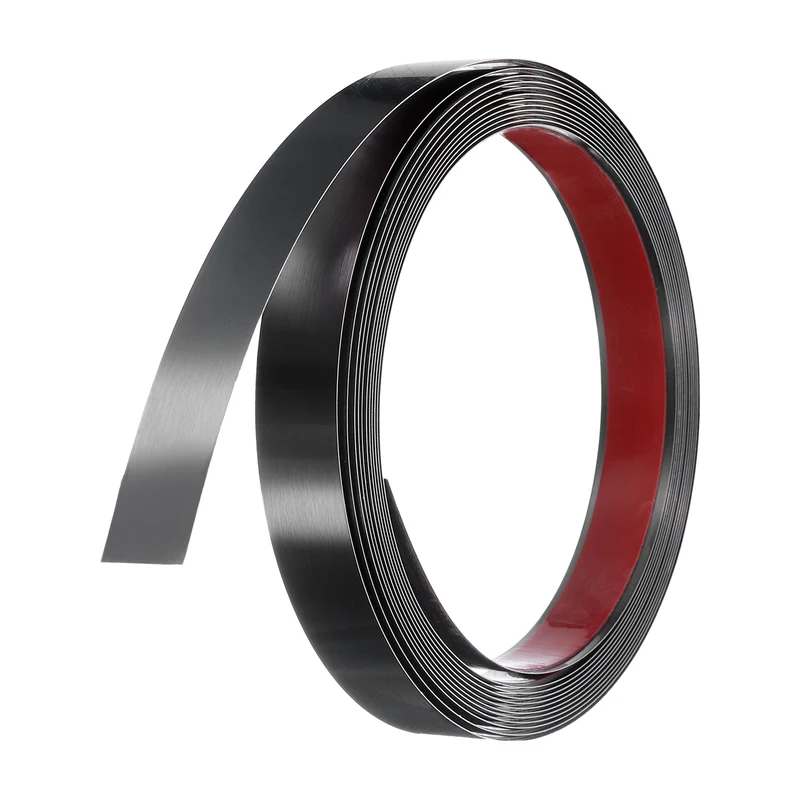 16.4ft x 0.79" Wall Molding Trim Brushed Finish Metal Strip Trim Black