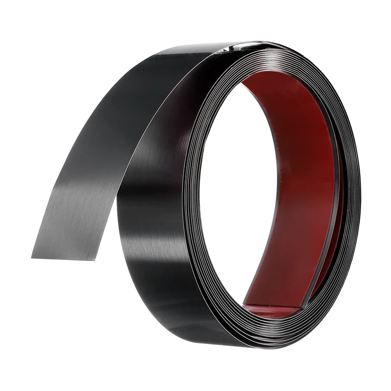 16.4ft x 1.57" Wall Molding Trim Brushed Finish Metal Strip Trim Black