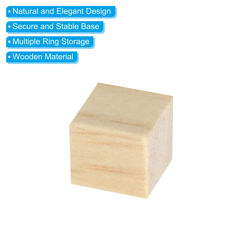 0.4 Inch Unfinished Wooden Blocks, 180 Pack Natural Wood Cube Square Wood Blocks