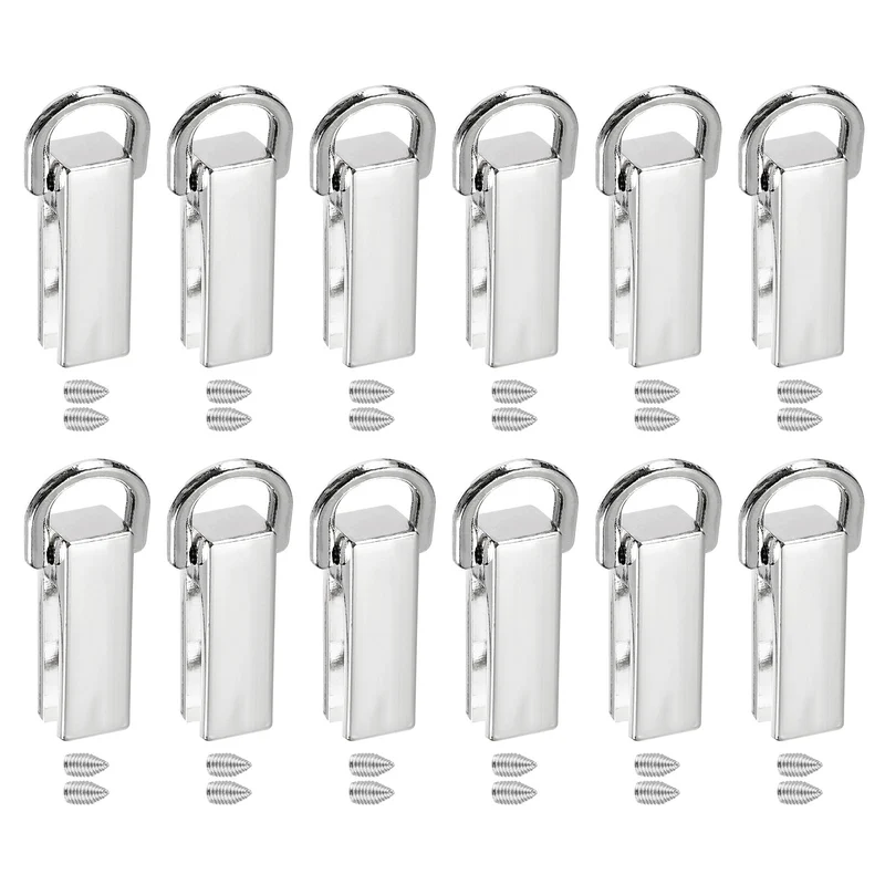 Bag Side Clip Buckle, 12Pcs Handbag Strap Chain Connector (Silver 26mm)