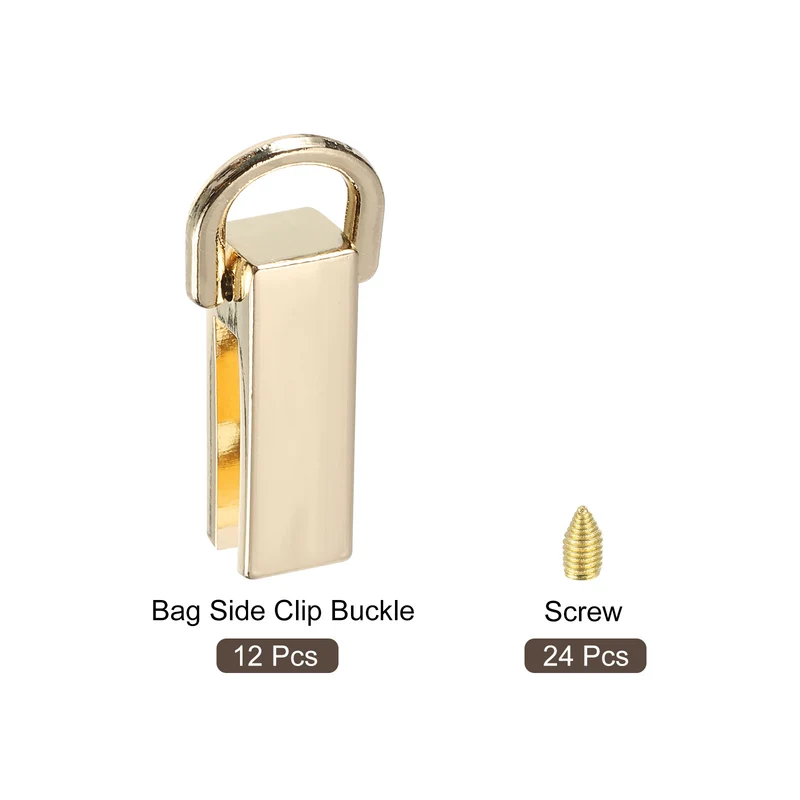 Bag Side Clip Buckle, 12Pcs Handbag Strap Chain Connector (Gold 26mm)