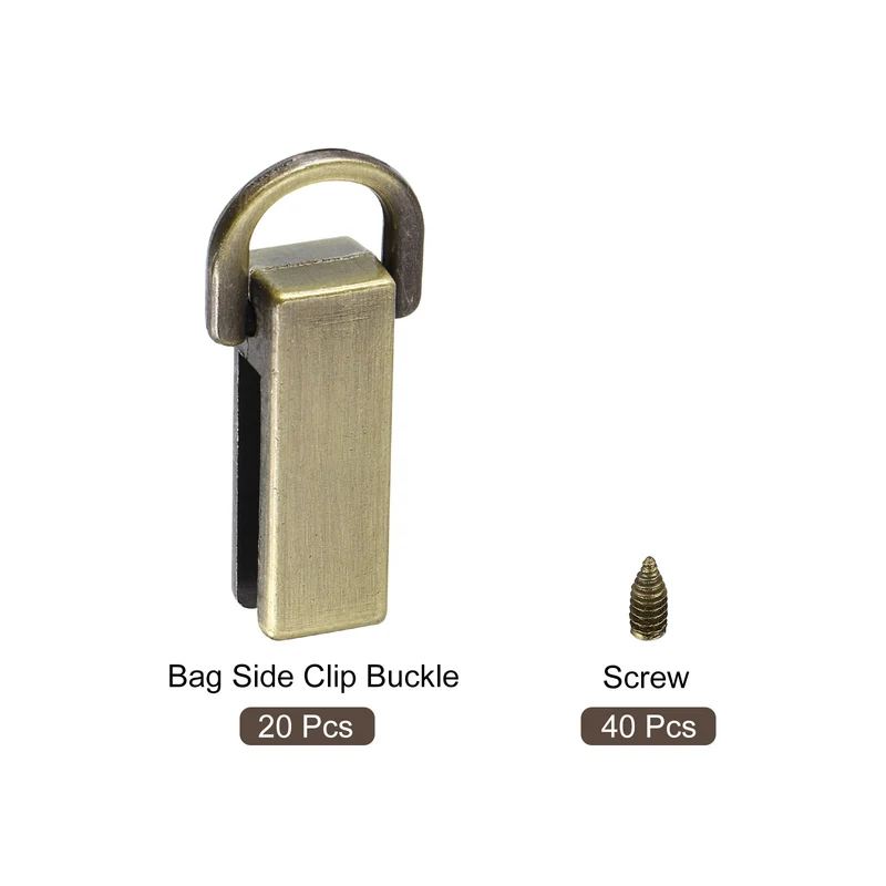 Bag Side Clip Buckle, 20Pcs Handbag Strap Chain Connector (Bronze 26mm)
