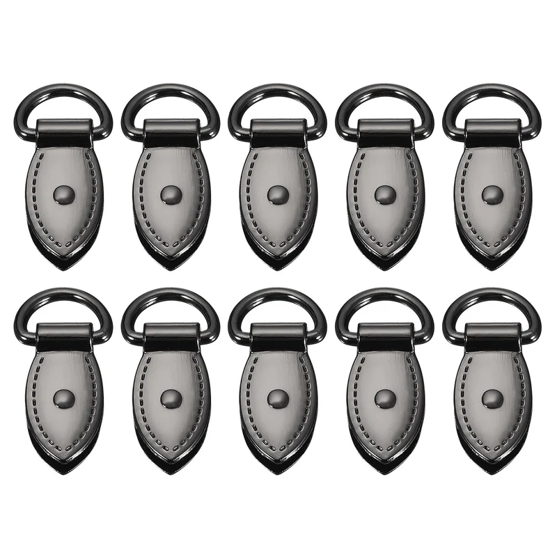 Bag Side Clip Buckle, 10Pcs Purse Strap Chain Connector (Black 30mm)