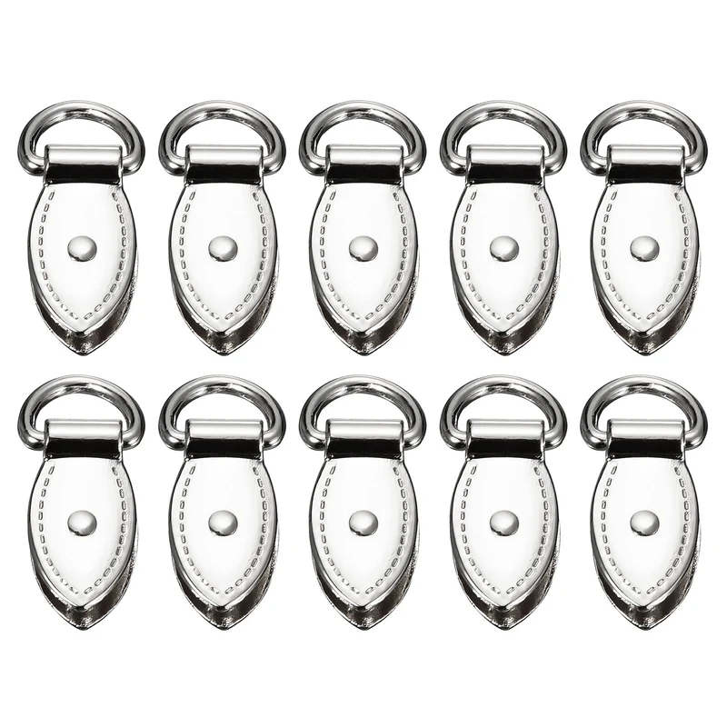 Bag Side Clip Buckle, 10Pcs Purse Strap Chain Connector (Silver 30mm)