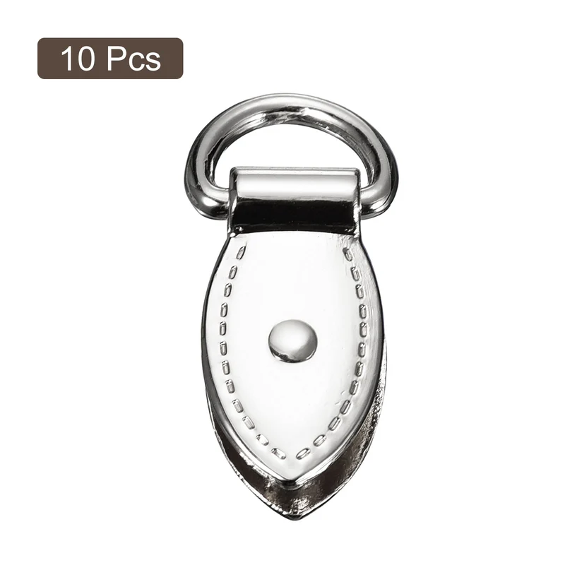 Bag Side Clip Buckle, 10Pcs Purse Strap Chain Connector (Silver 30mm)