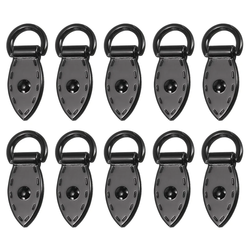 Bag Side Clip Buckle, 10Pcs Purse Strap Chain Connector (Black 36mm)