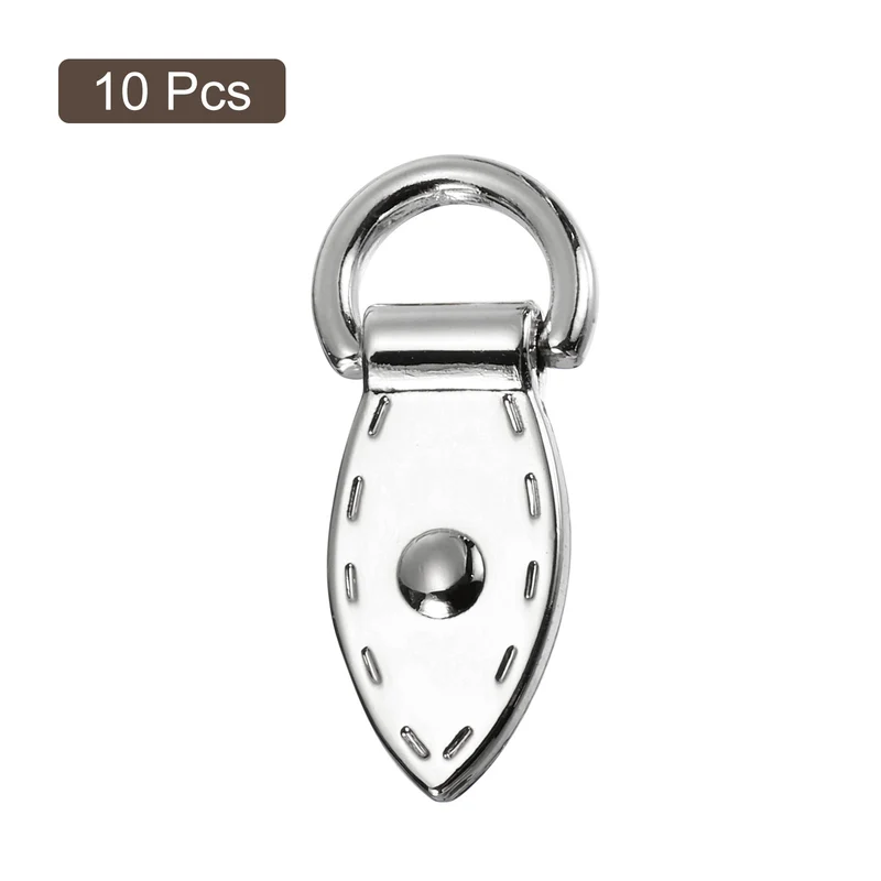 Bag Side Clip Buckle, 10Pcs Purse Strap Chain Connector (Silver 36mm)