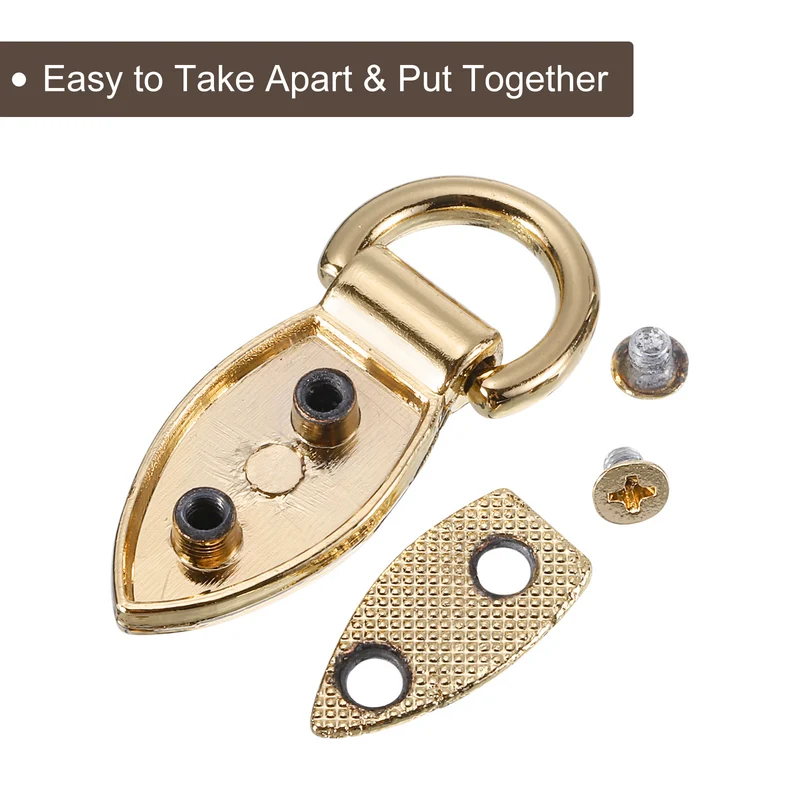 Bag Side Clip Buckle, 10Pcs Purse Strap Chain Connector (Gold 36mm)
