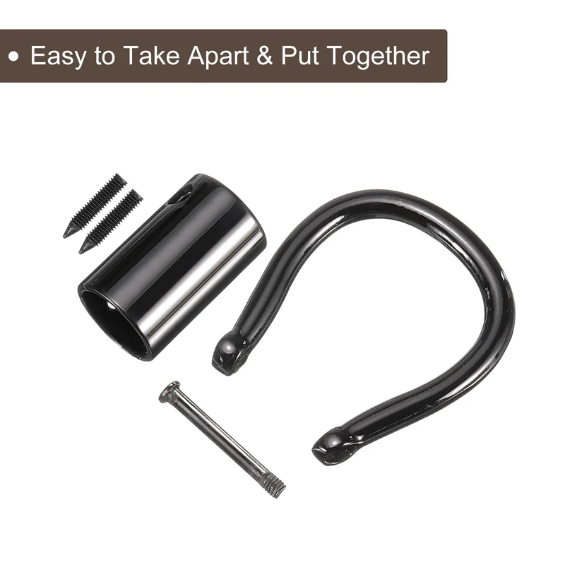 0.51" Cord End Cap Terminator Cord for Tassel Jewelry Making 8Pcs Black