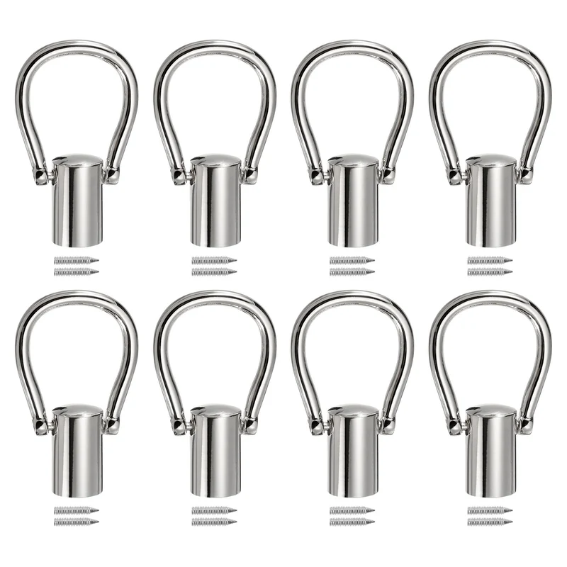 0.51" Cord End Cap Terminator Cord for Tassel Jewelry Making 8Pcs Silver