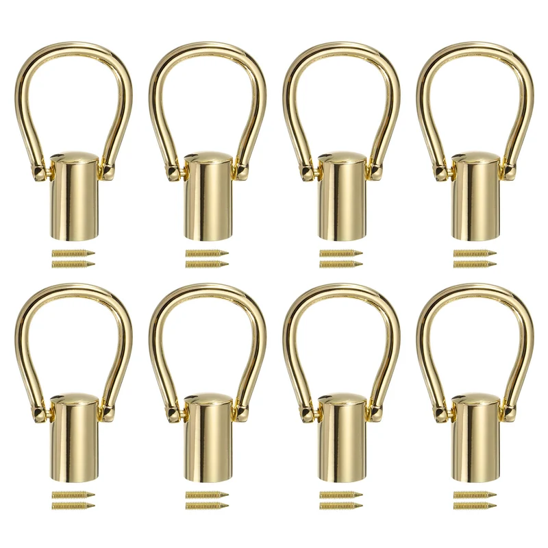 0.51" Cord End Cap Terminator Cord for Tassel Jewelry Making 8Pcs Gold