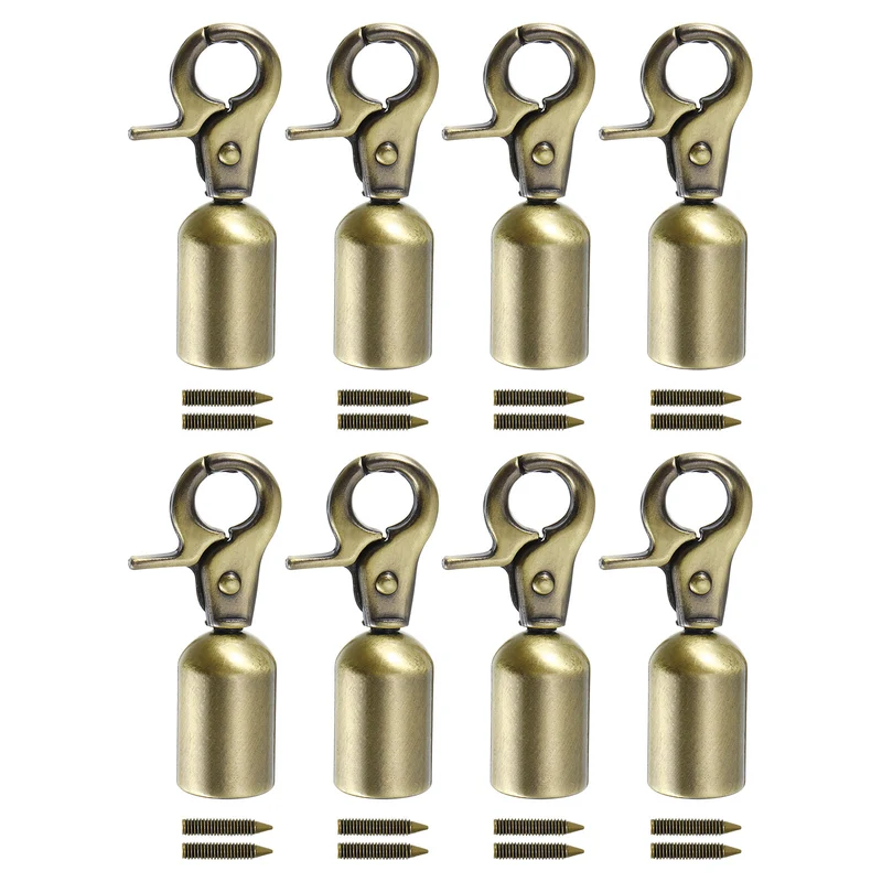 0.51" Cord End Cap Terminator Cord for Tassel Jewelry Making, 8Pcs Bronze