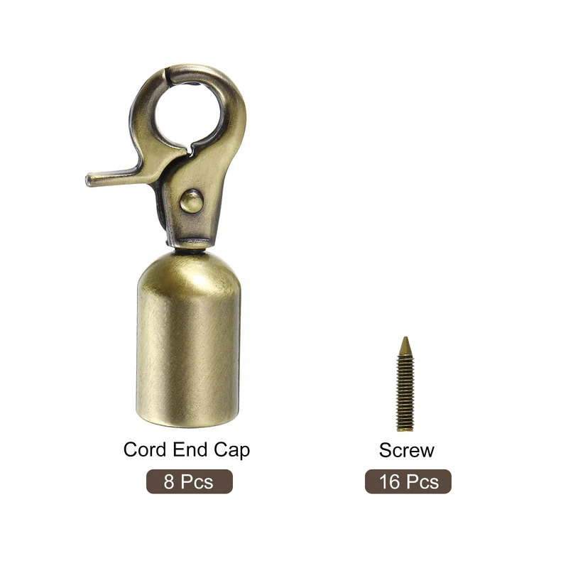 0.51" Cord End Cap Terminator Cord for Tassel Jewelry Making, 8Pcs Bronze