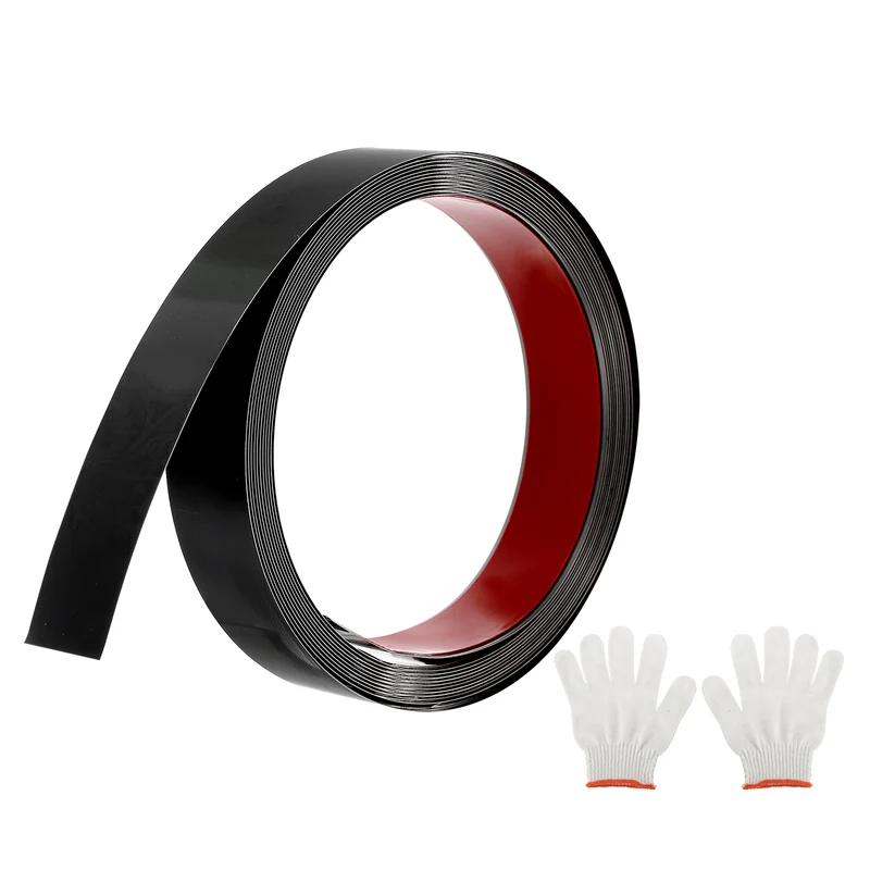 16.4ft x 1.18" Wall Molding Trim, Mirror Finish with Glove, Black