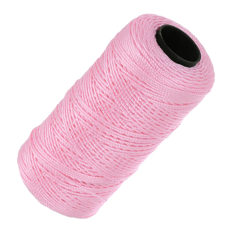 Nylon String 3 Strands Twisted Mason Line 1.5mm x 218 Yards, Light Pink